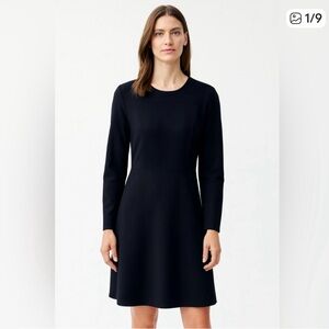 Sophisticated Black Long Sleeve Dress
